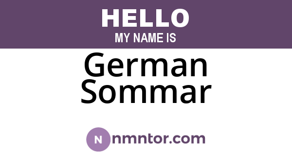 German Sommar