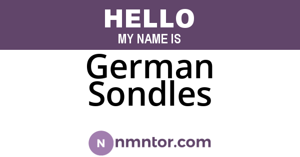 German Sondles
