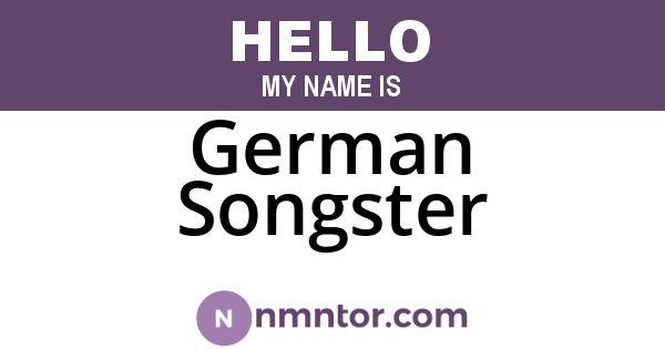German Songster