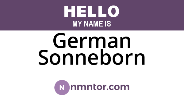 German Sonneborn