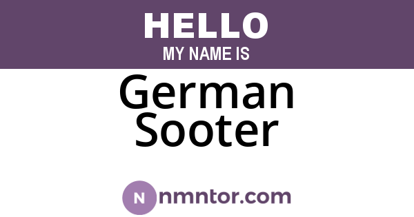 German Sooter