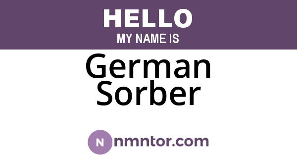 German Sorber