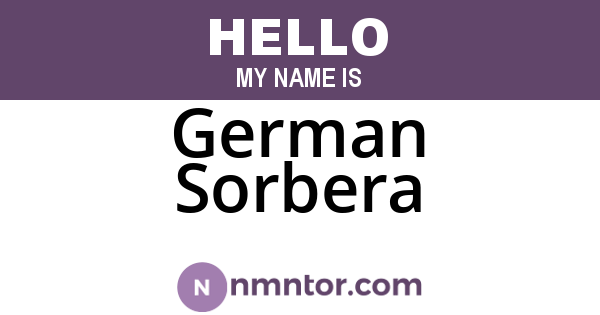 German Sorbera