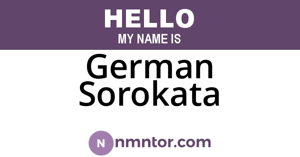 German Sorokata