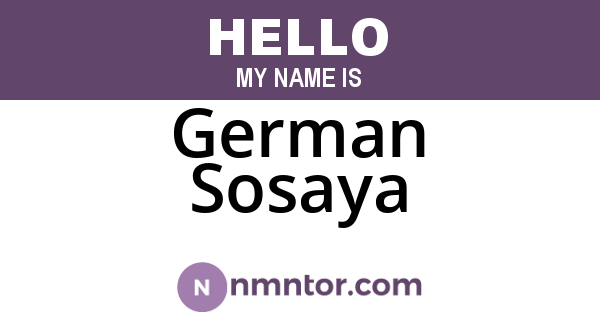 German Sosaya