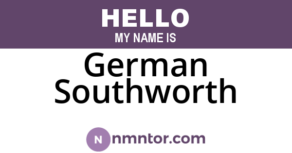 German Southworth