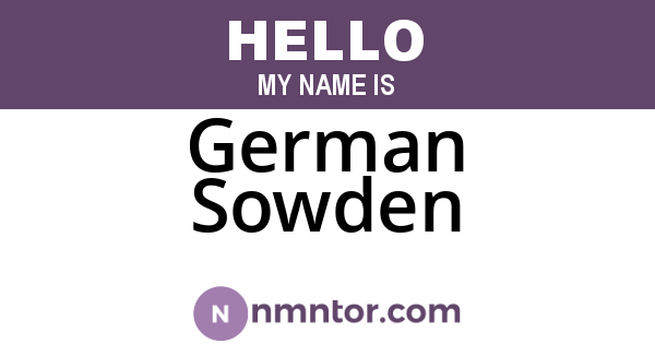 German Sowden