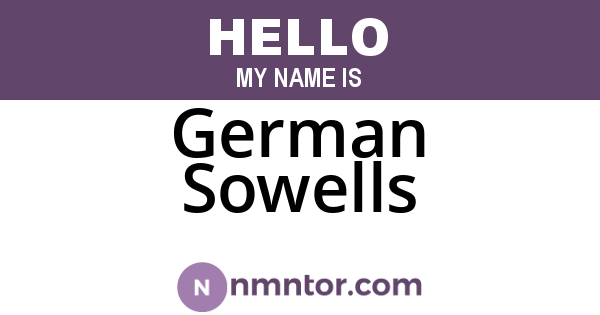 German Sowells