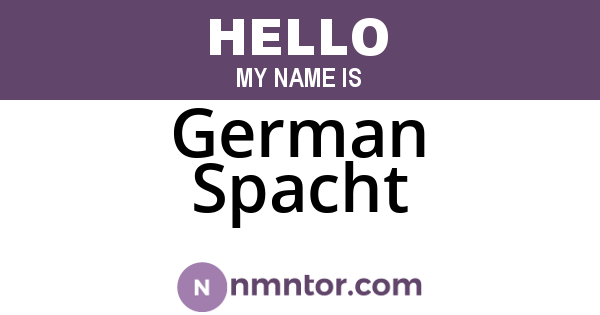 German Spacht