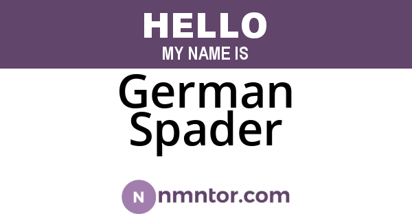 German Spader