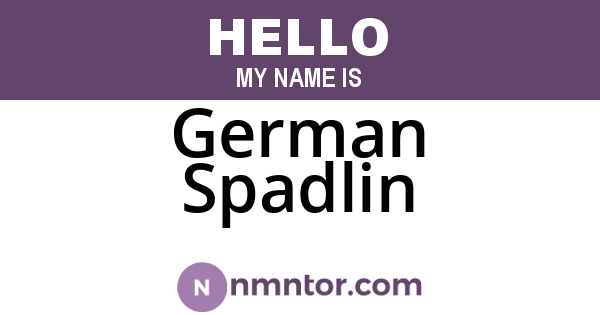 German Spadlin