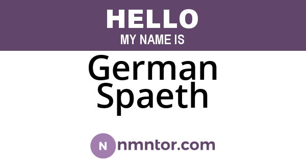 German Spaeth