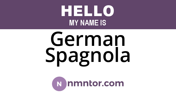German Spagnola