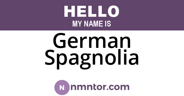 German Spagnolia