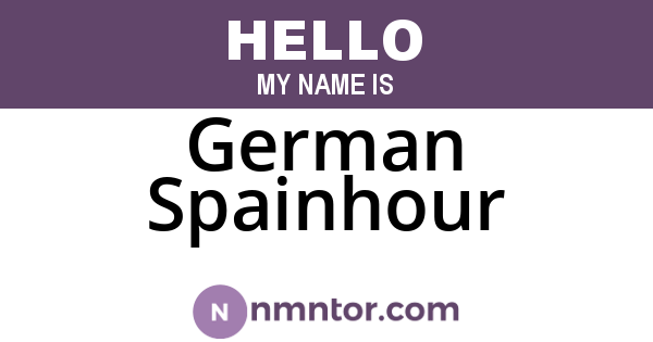 German Spainhour