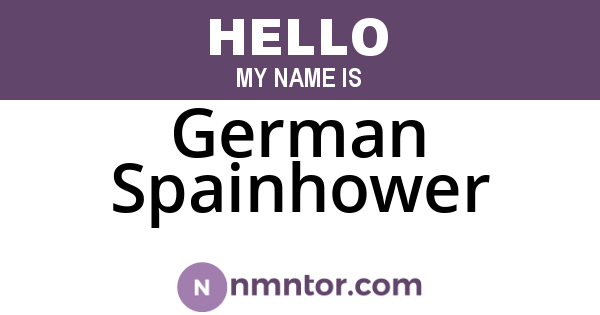 German Spainhower