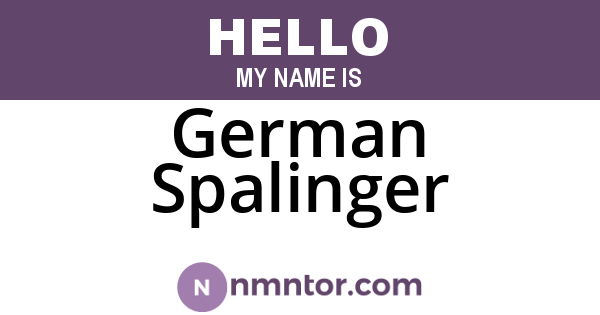 German Spalinger