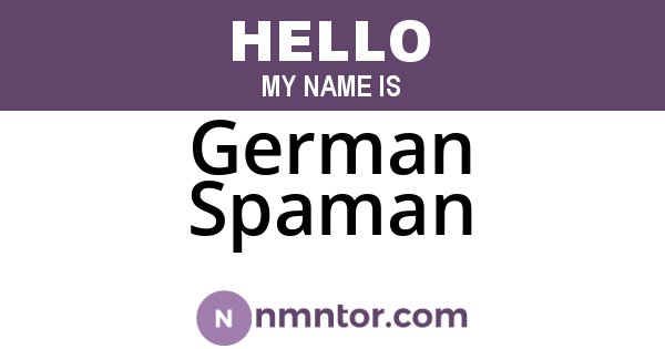 German Spaman