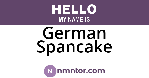 German Spancake