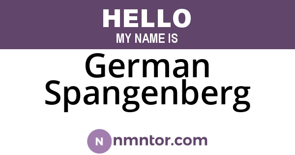 German Spangenberg