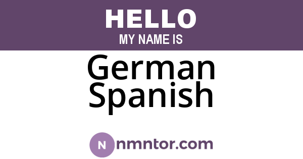German Spanish