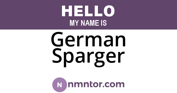 German Sparger
