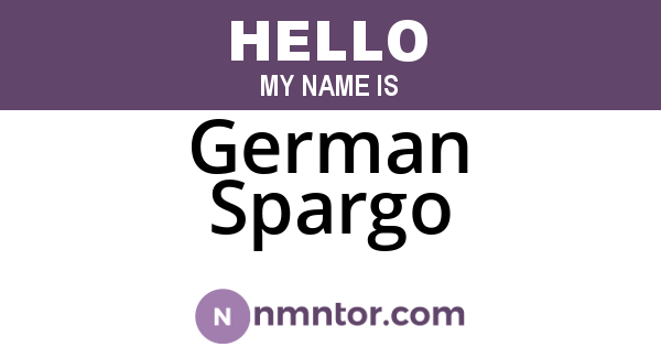 German Spargo