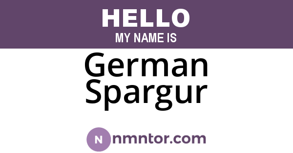 German Spargur
