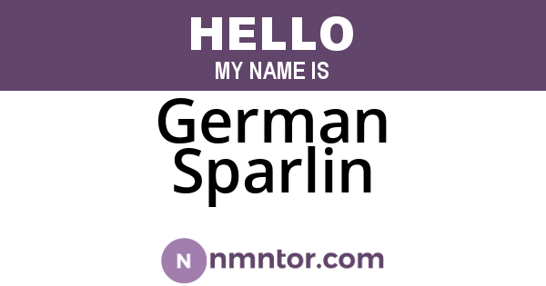 German Sparlin