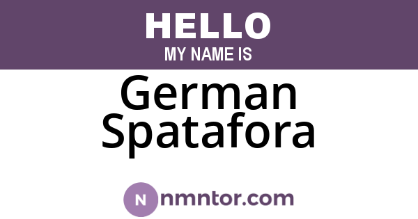 German Spatafora
