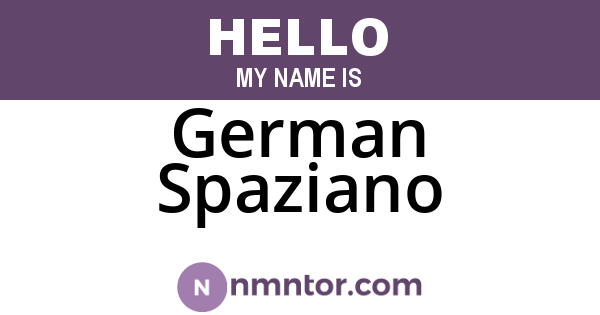 German Spaziano