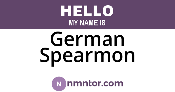 German Spearmon