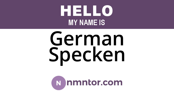 German Specken