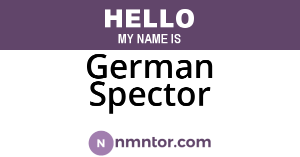 German Spector