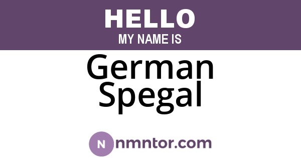 German Spegal