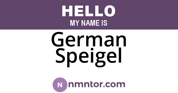 German Speigel