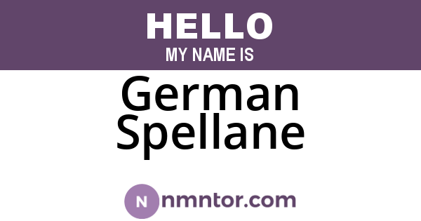 German Spellane