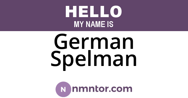 German Spelman