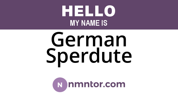 German Sperdute