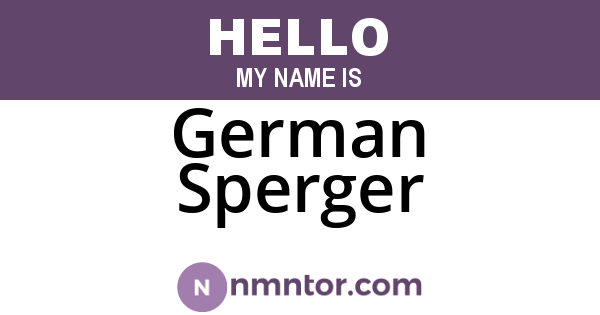 German Sperger