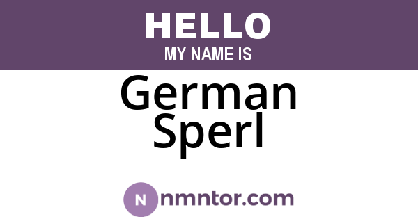 German Sperl