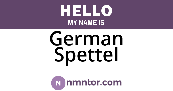 German Spettel