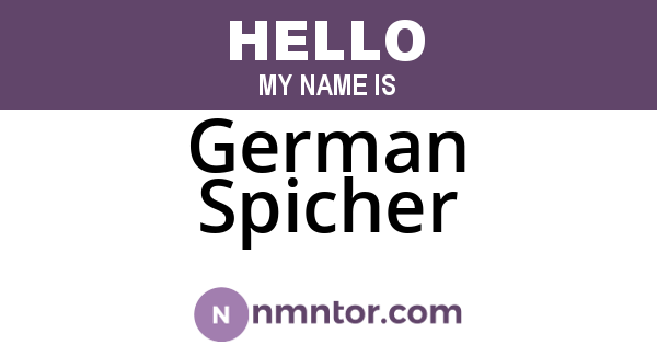 German Spicher