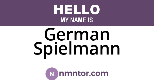 German Spielmann
