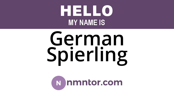 German Spierling