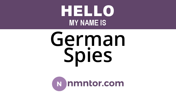 German Spies