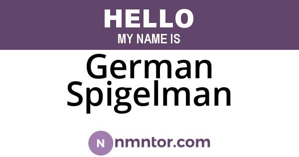 German Spigelman