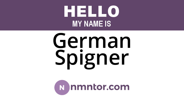 German Spigner
