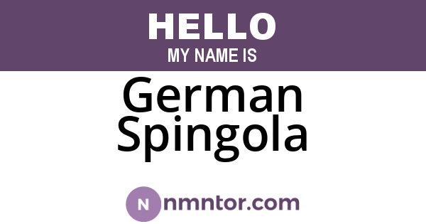 German Spingola