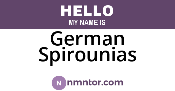 German Spirounias